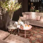 Modern metallbord laserskurna blomma form Andy Viadurini