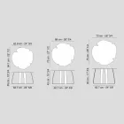 Modern metallbord laserskurna blomma form Andy Viadurini