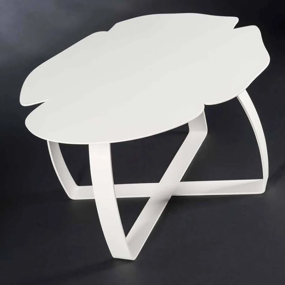 Modern metallbord laserskurna blomma form Andy Viadurini