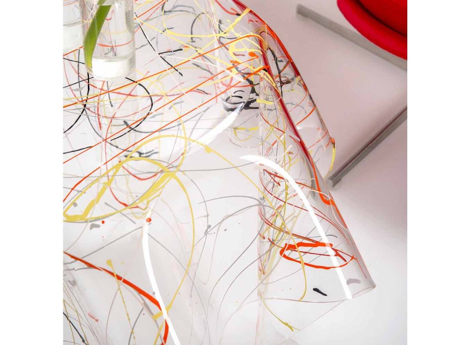 Modernt mångfärgat plexiglas soffbord tillverkat i Italien, Otto Viadurini