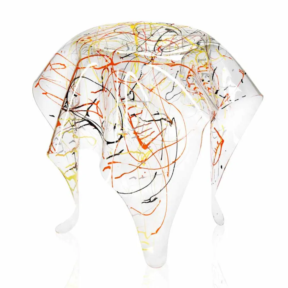 Modernt mångfärgat plexiglas soffbord tillverkat i Italien, Otto Viadurini