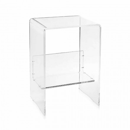 Modern tabell Plexiglas L50 x H76 x D40 cm Aza, tillverkad i Italien Viadurini