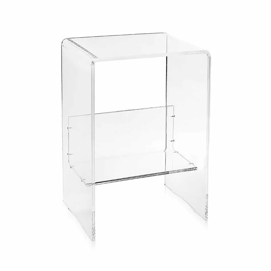 Modern tabell Plexiglas L50 x H76 x D40 cm Aza, tillverkad i Italien Viadurini