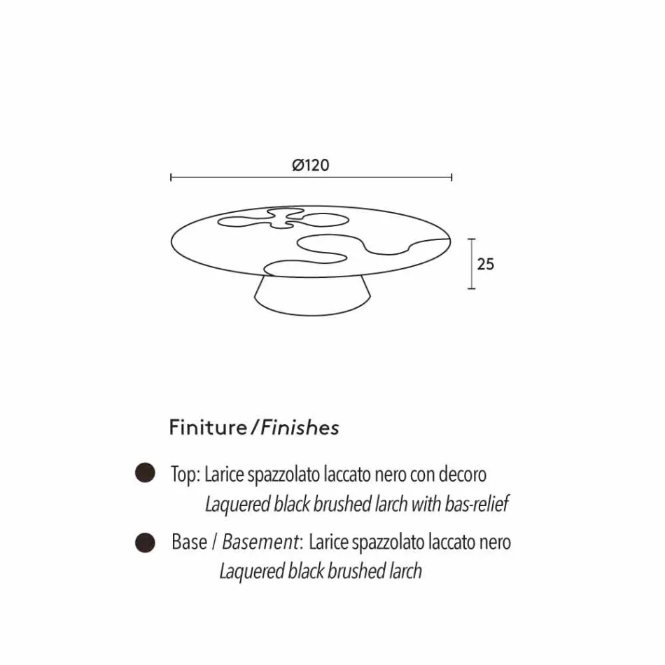 modern soffbord gjord av lackad lärk Giglio Viadurini