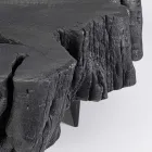 Homemotion svart soffbord i stål och naturligt akaciaträ - Camala Viadurini