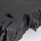 Homemotion svart soffbord i stål och naturligt akaciaträ - Camala Viadurini