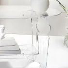 Ilaria - Ovalt soffbord i transparent plexiglas Tillverkat i Italien Viadurini