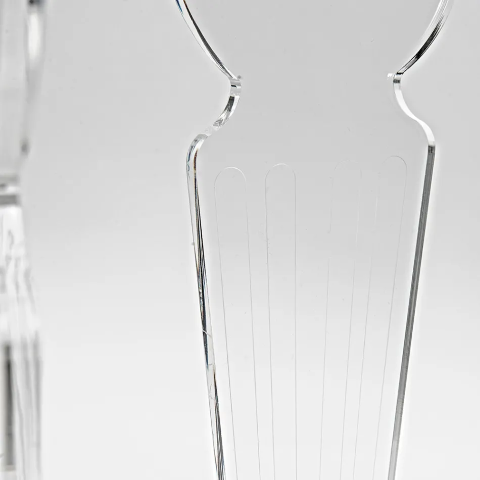 Ilaria - Ovalt soffbord i transparent plexiglas Tillverkat i Italien Viadurini