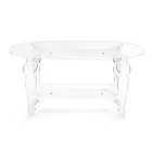 Ilaria - Ovalt soffbord i transparent plexiglas Tillverkat i Italien Viadurini
