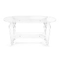 Ilaria - Ovalt soffbord i transparent plexiglas Tillverkat i Italien