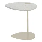 Soffbord för vardagsrum i metall och Marquinia marmor, lyxig design - Yassine Viadurini