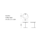 Soffbord för vardagsrum i metall och Marquinia marmor, lyxig design - Yassine Viadurini