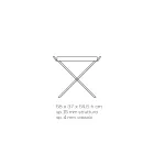 Fällbart bord med transparent akrylkristallbricka - Makete Viadurini