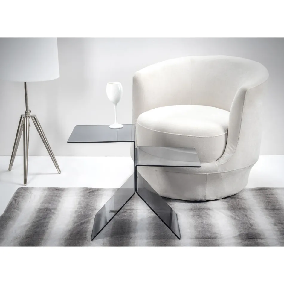 Transparent färgat plexiglas soffbord för vardagsrum Tillverkat i Italien - Kamon Viadurini