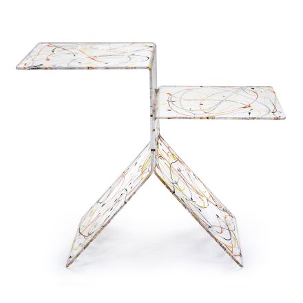 Transparent färgat plexiglas soffbord för vardagsrum Tillverkat i Italien - Kamon Viadurini