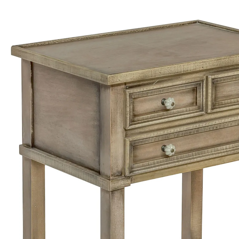 Telefonbord med 3 lådor och hylla Tillverkat i Italien - Culsu Viadurini