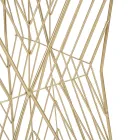 Telefonbord i gyllene järn och spegelglasskiva - Olivia Viadurini