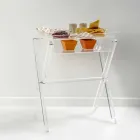 Soffbord transparent lunchbox konstruktion Olivia gjort i Italien Viadurini