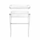 Soffbord transparent lunchbox konstruktion Olivia gjort i Italien Viadurini