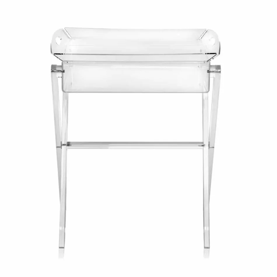 Soffbord transparent lunchbox konstruktion Olivia gjort i Italien Viadurini