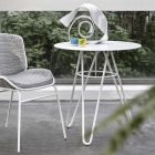 Fint utomhussoffbord i HPL och vit metall Tillverkat i Italien - Dublin Viadurini
