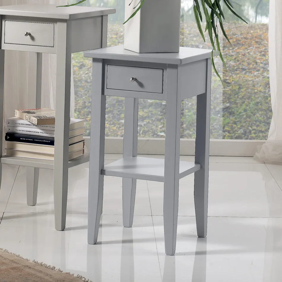 Fyrkantigt soffbord med fyrkantig hylla i olika höjder Tillverkat i Italien - Apus Viadurini