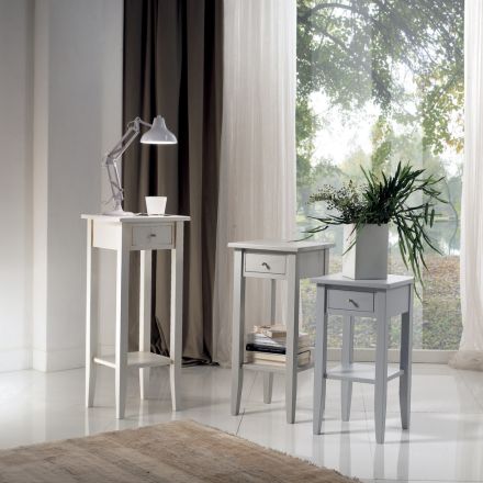 Fyrkantigt soffbord med fyrkantig hylla i olika höjder Tillverkat i Italien - Apus Viadurini