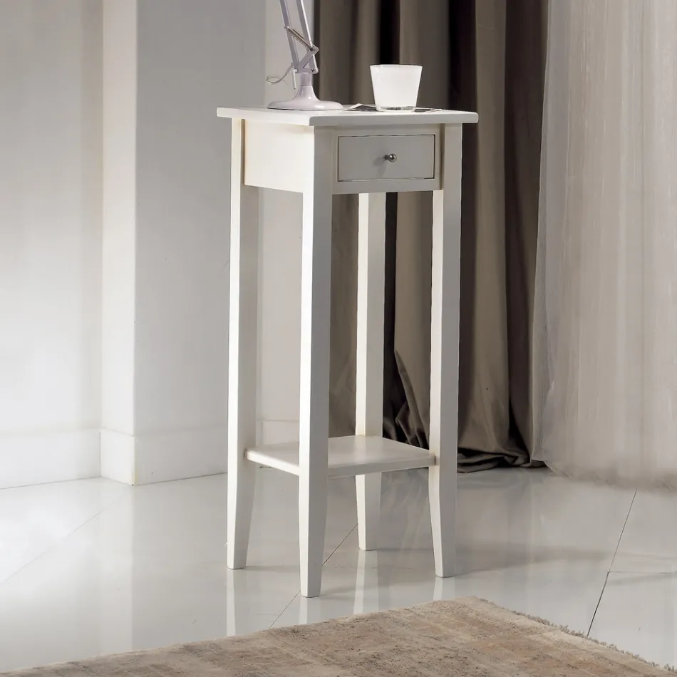 Fyrkantigt soffbord med fyrkantig hylla i olika höjder Tillverkat i Italien - Apus Viadurini