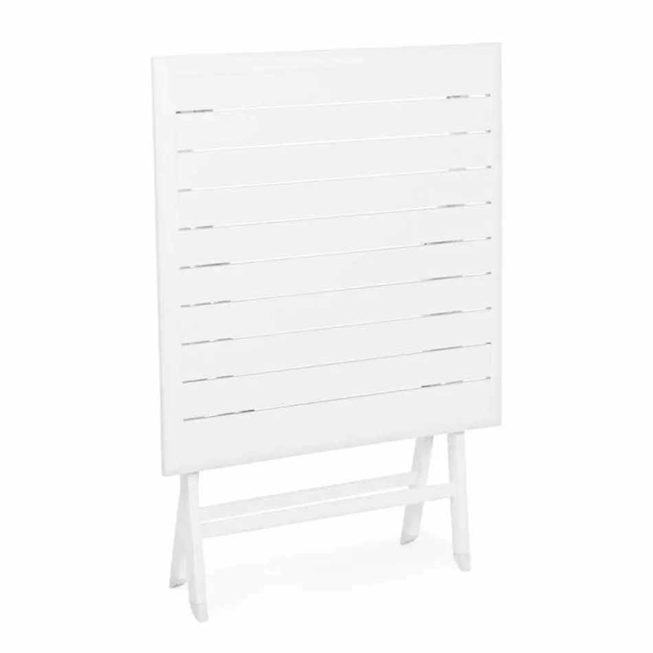 Fyrkantigt hopfällbart soffbord i målad aluminium - jakt Viadurini