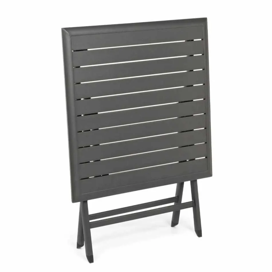 Fyrkantigt hopfällbart soffbord i målad aluminium - jakt Viadurini