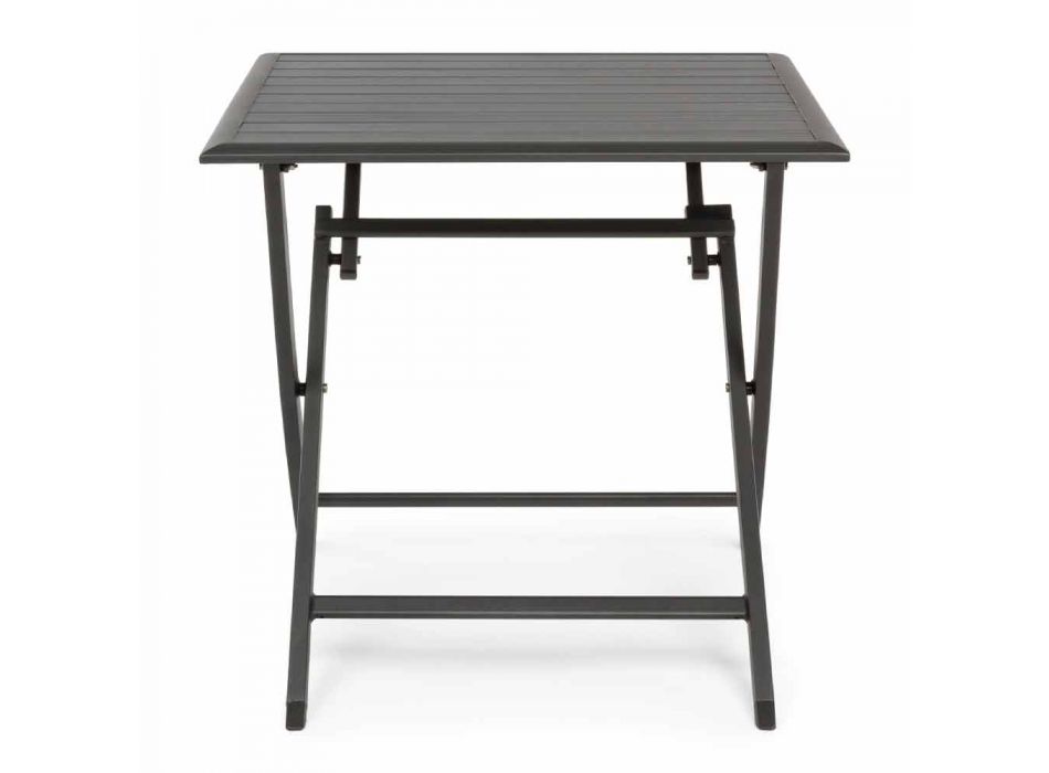 Fyrkantigt hopfällbart soffbord i målad aluminium - jakt Viadurini