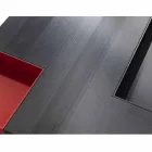 Fyrkantigt bord Iris modern design, inbyggd avtagbara brickor Viadurini