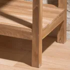 Soffbord i massiv teak med 1 låda - Akryl Viadurini