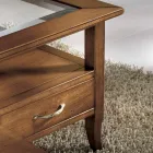 Rektangulärt soffbord med 4 lådor och 2 trädrag Made in Italy - Ade Viadurini