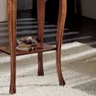 Rektangulärt vardagsrumssoffbord med bokben tillverkat i Italien - Ermes Viadurini