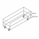 Rektangulärt soffbord i Extralight Glass med lådor tillverkade i Italien - Ganzo Viadurini