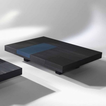 Modern rektangulärt bord med inbyggd löstagbara brickor Iris Viadurini