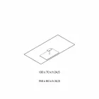 Rektangulärt soffbord för vardagsrummet i extra klart eller rökt glas - Giovannino Viadurini