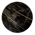 Runt soffbord med stålunderrede och stengodsskiva Tillverkat i Italien - Alisea Viadurini