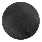 Runt soffbord med stålunderrede och stengodsskiva Tillverkat i Italien - Alisea Viadurini