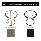 Runt soffbord med stålunderrede och glasskiva Tillverkat i Italien - Alisea Viadurini