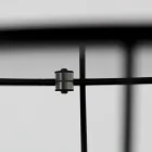 Runt soffbord med stålunderrede och glasskiva Tillverkat i Italien - Alisea Viadurini