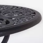 Runt utomhus soffbord i aluminium Matt antracit finish - Sayra Viadurini