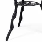 Runt utomhus soffbord i aluminium Matt antracit finish - Sayra Viadurini