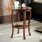 Runt soffbord med bokben Made in Italy - Ecade Viadurini