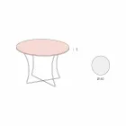 Runt soffbord med Hpl-topp Gjord i Italien - Mina Viadurini