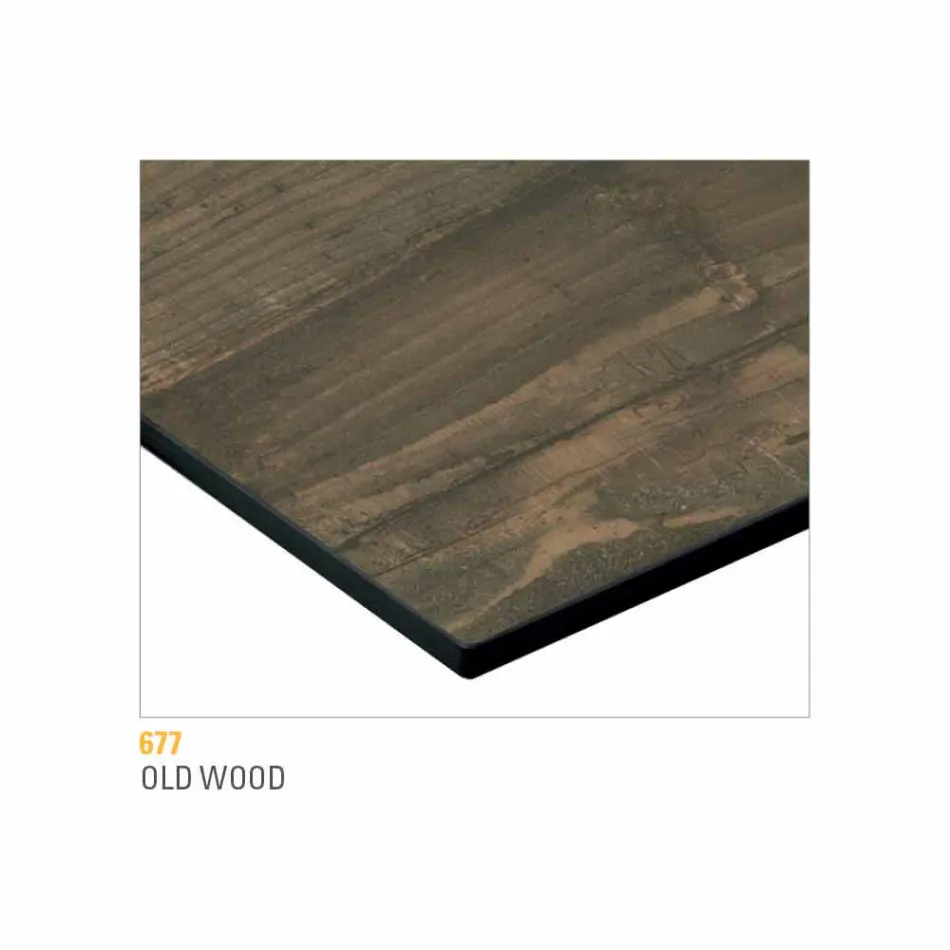 Runt soffbord med Hpl-topp Gjord i Italien - Mina Viadurini