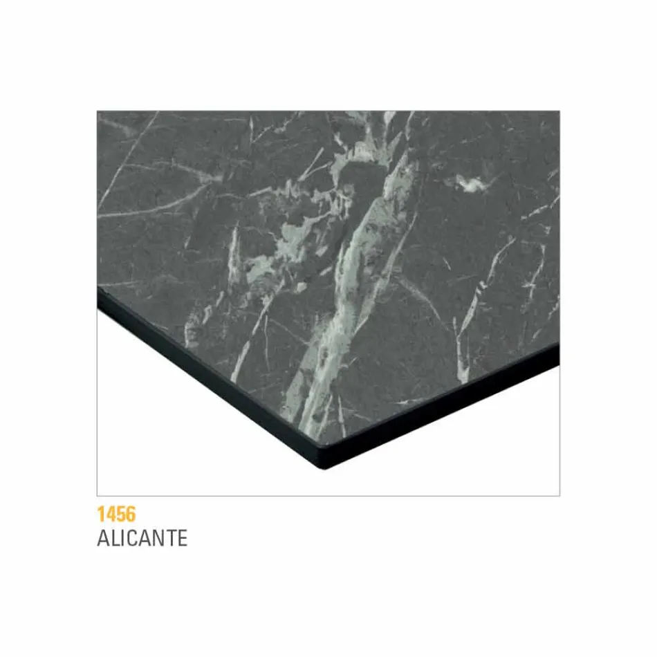 Runt soffbord med Hpl-topp Gjord i Italien - Mina Viadurini