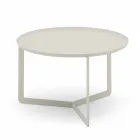 Runt soffbord utomhus i hampa eller lermetall - Stephane Viadurini