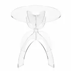 Rund design soffbord, i genomskinliga PMMA Laives Viadurini